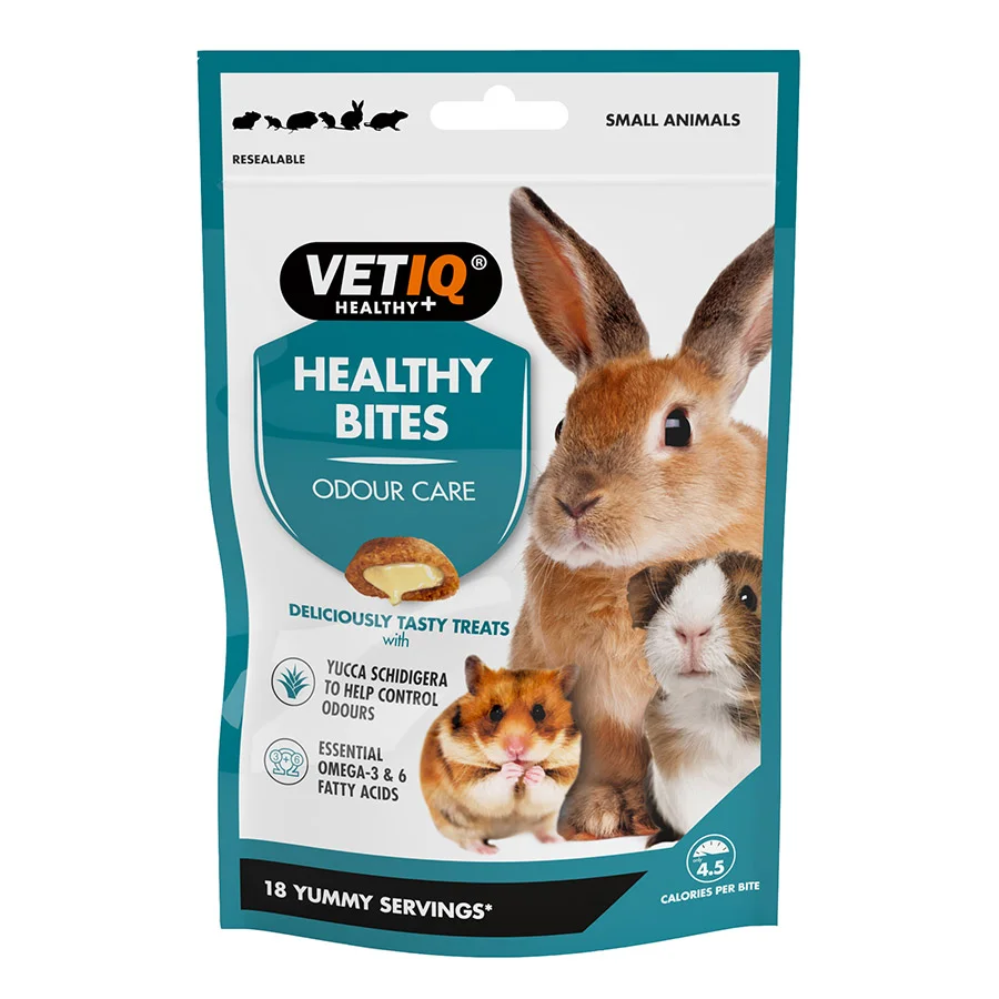 Smooth VetIQ Healthy Bites Odour Care Small Animals Treats 30g Consistent