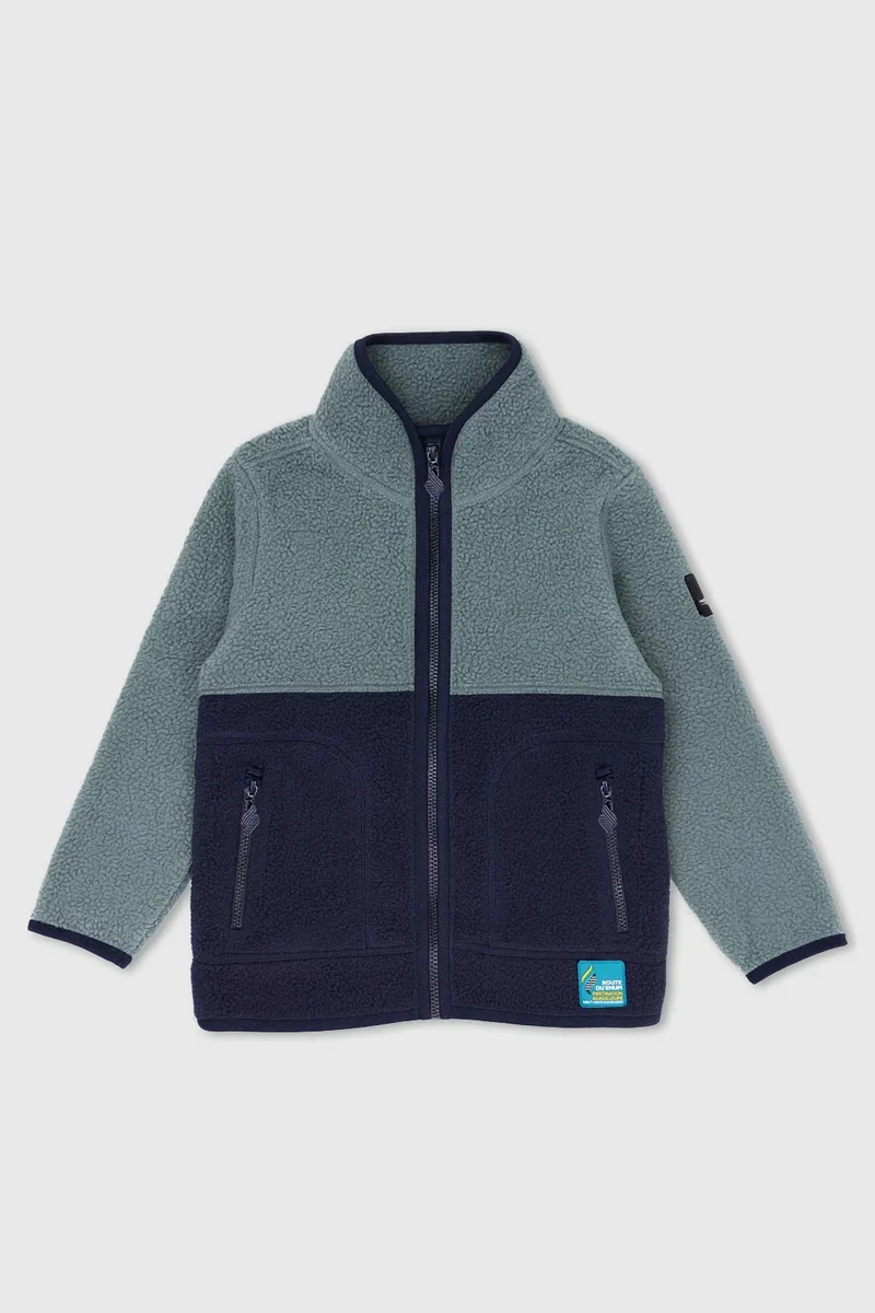 Trendy Polaire bicolore moutonnée Kids Green