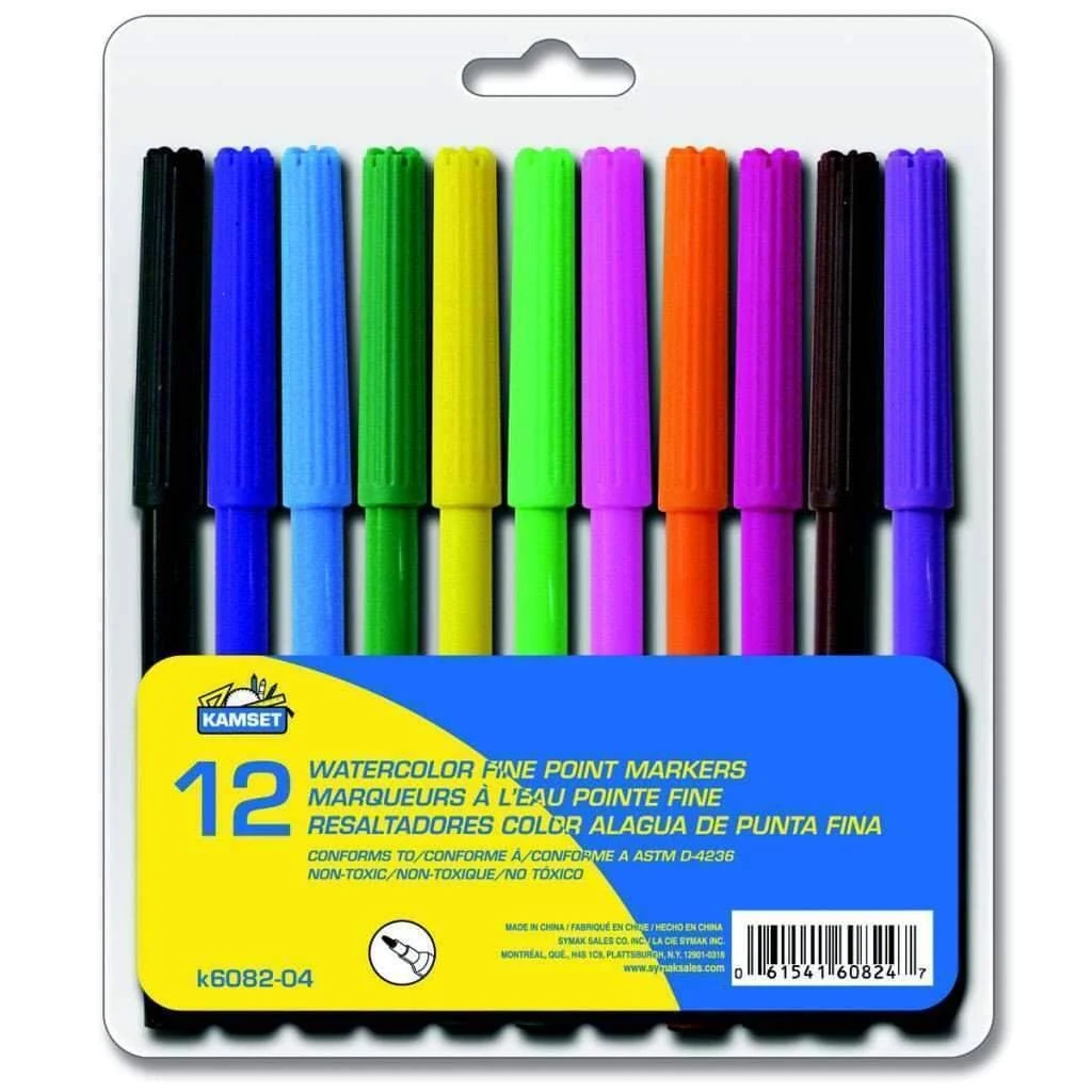 Traditional Color Markers - 12 High-Grade