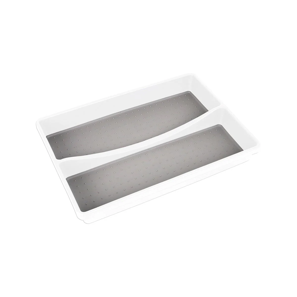 Verified Cultery Tray 2 Sections White grey Authentic