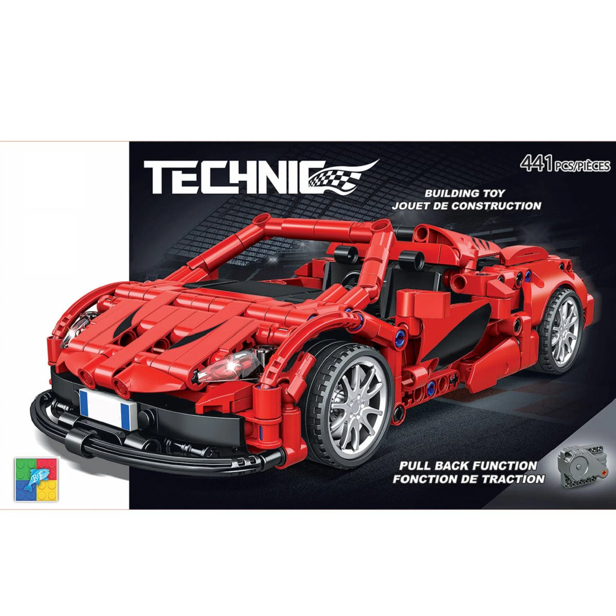 Smooth Technic Red Racing Car Building Set – 445 Pieces Crafted