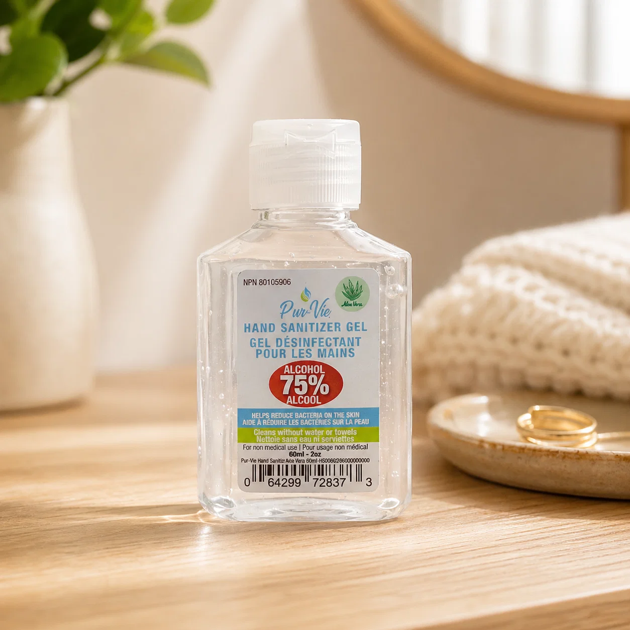 Durable Pur Vie Aloe Vera 60Ml Hand Sanitizer Detailed