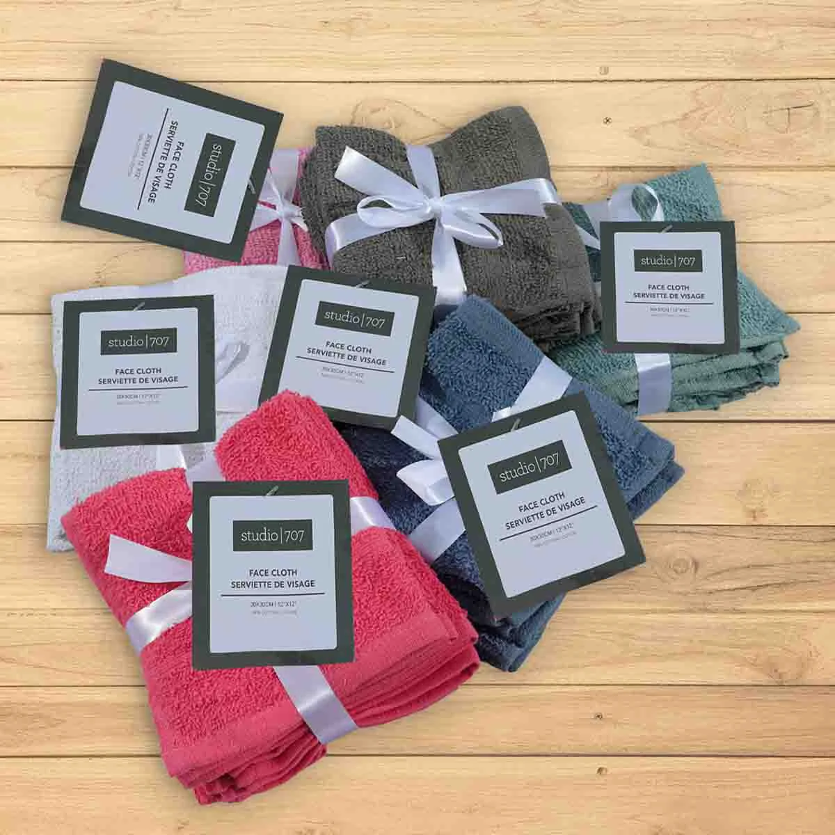 Trendy Studio 707 - Face Cloths Solids 5 Pk Clean