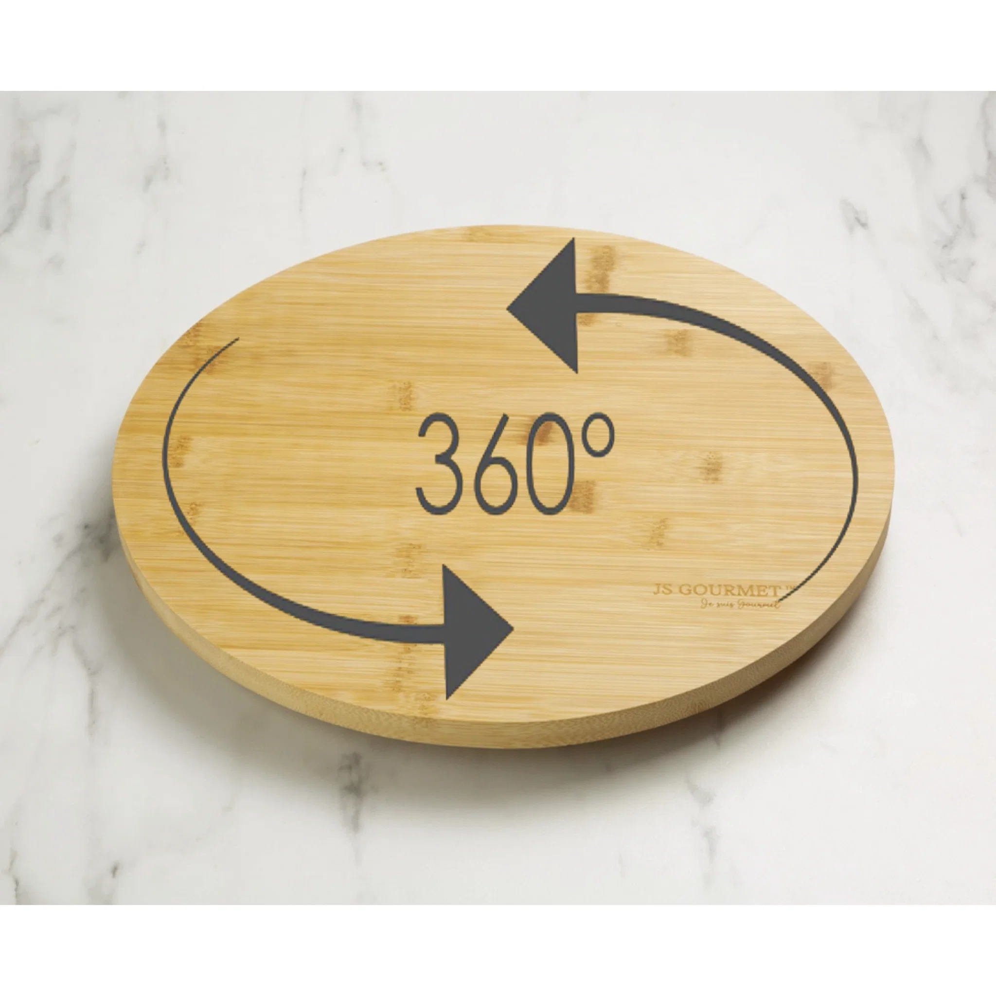 Convenient Bamboo Wood Lazy Susan – 18 Solid