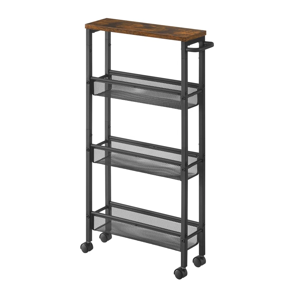 Casual VASAGLE Slim Rolling Cart with Handle Luxury
