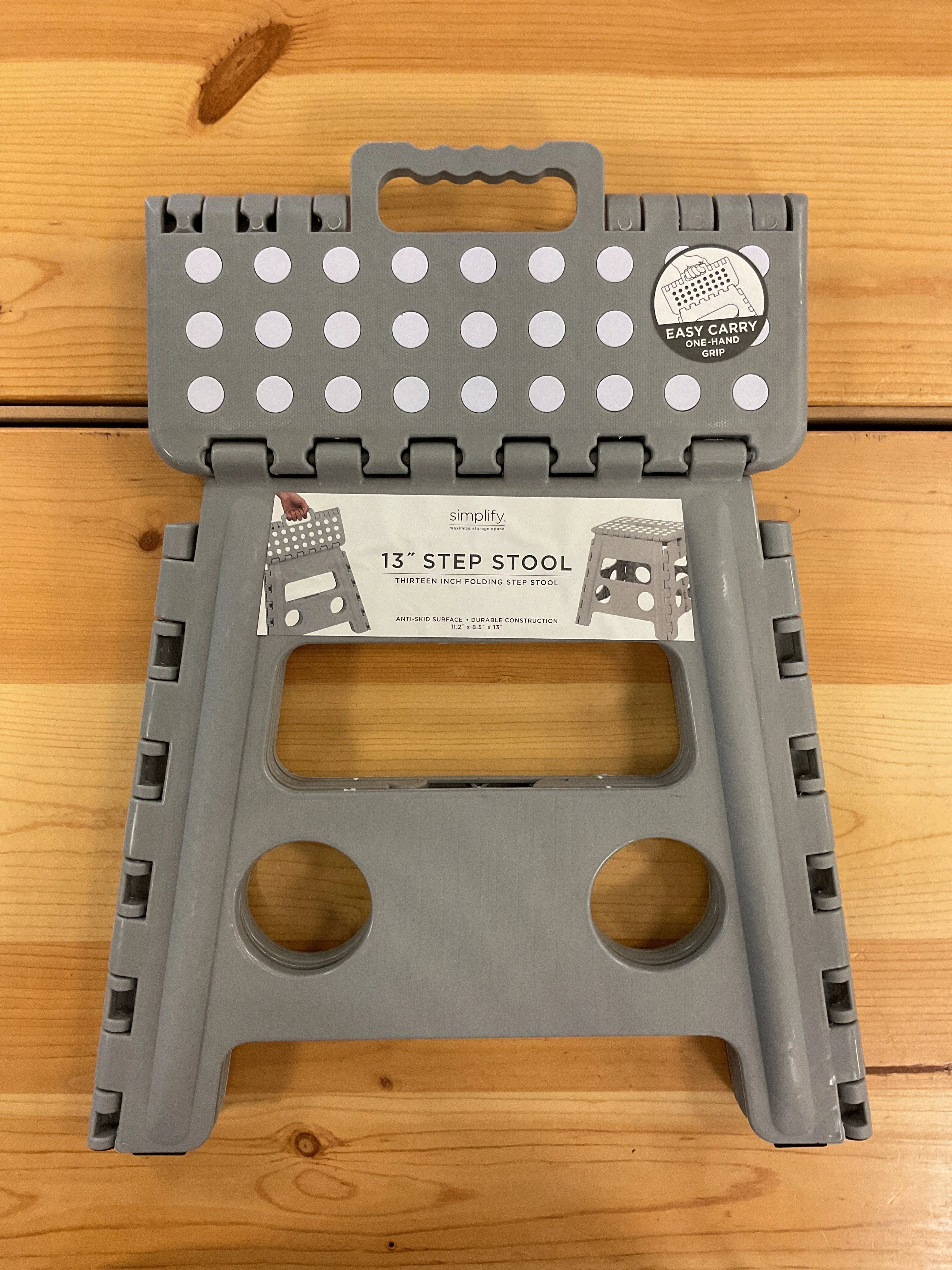 Breathable FOLDING STEP STOOL 13 quot GREY Top-Quality