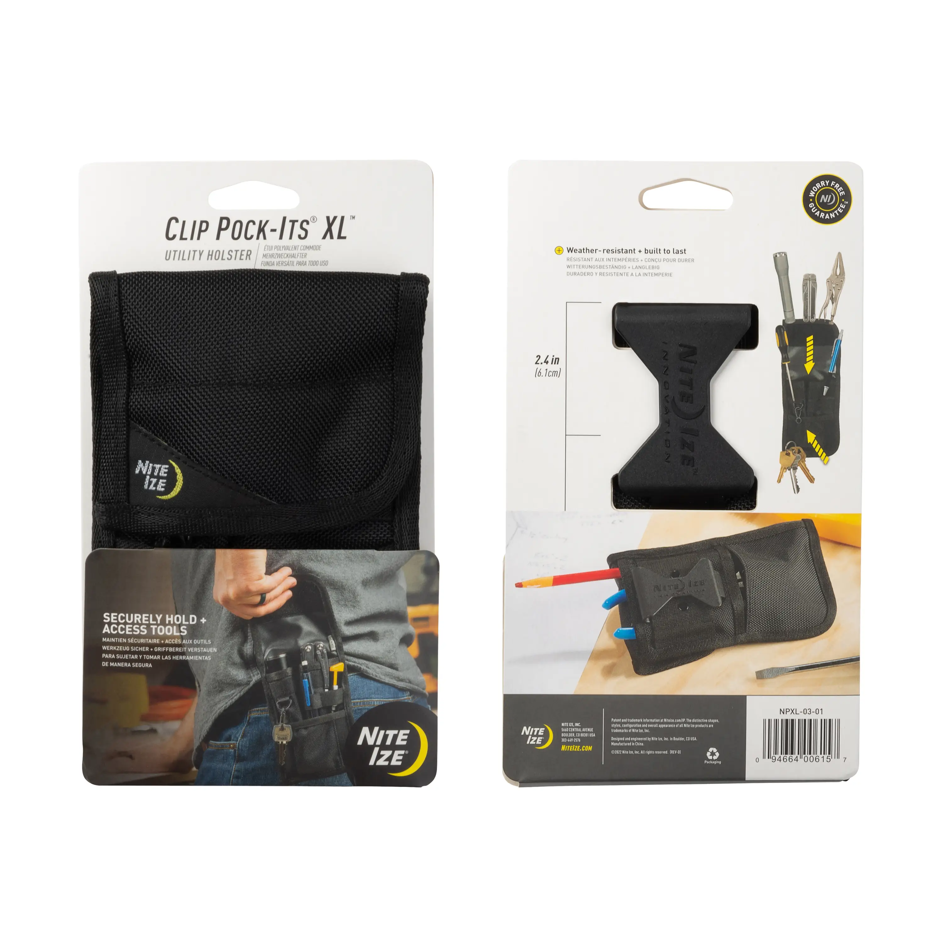 Comfortable CLIP POCK-ITS XL UTILITY HOLSTER Durable