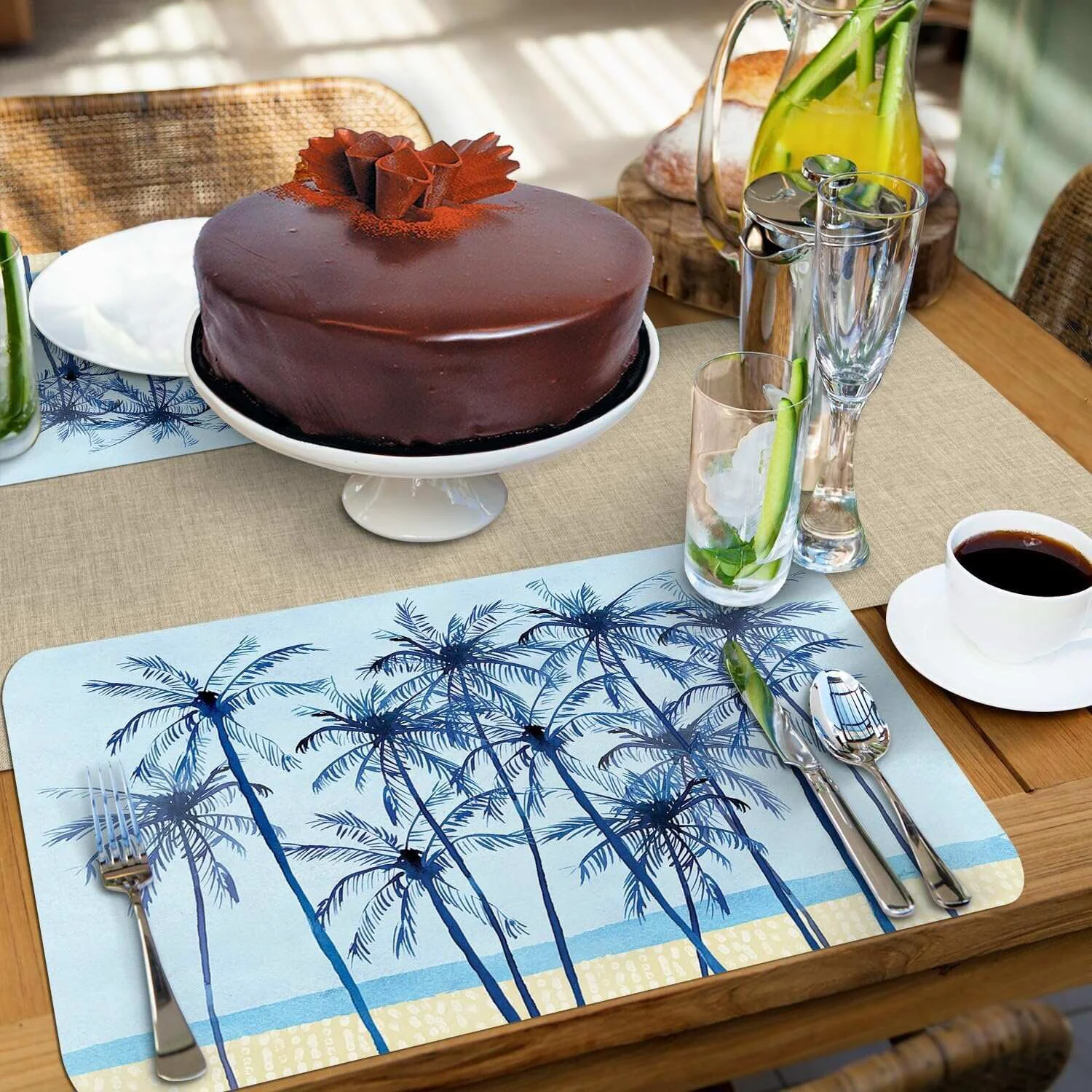 Artisan REVERSIBLE PLACEMAT LAGUNA PALMS Powerful