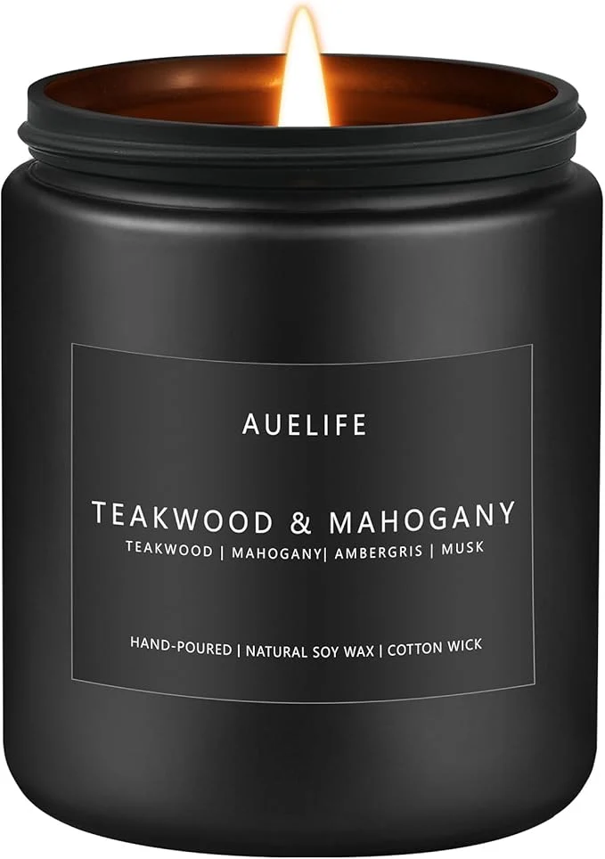 User-Friendly Teakwood Mahogany Candle Masculine Candles Smart