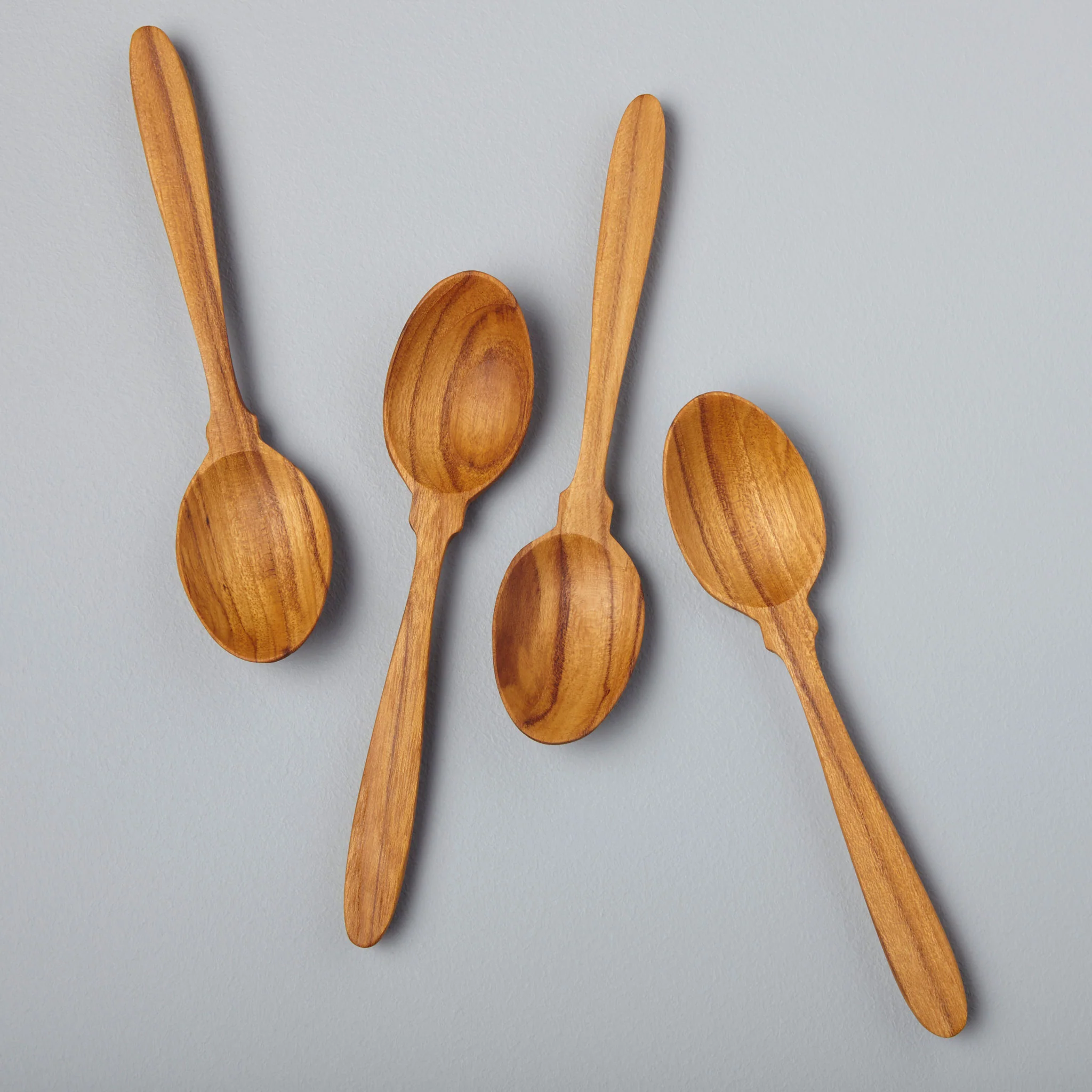 Sustainable Teak Coffee Spoons Set of 4 Smooth