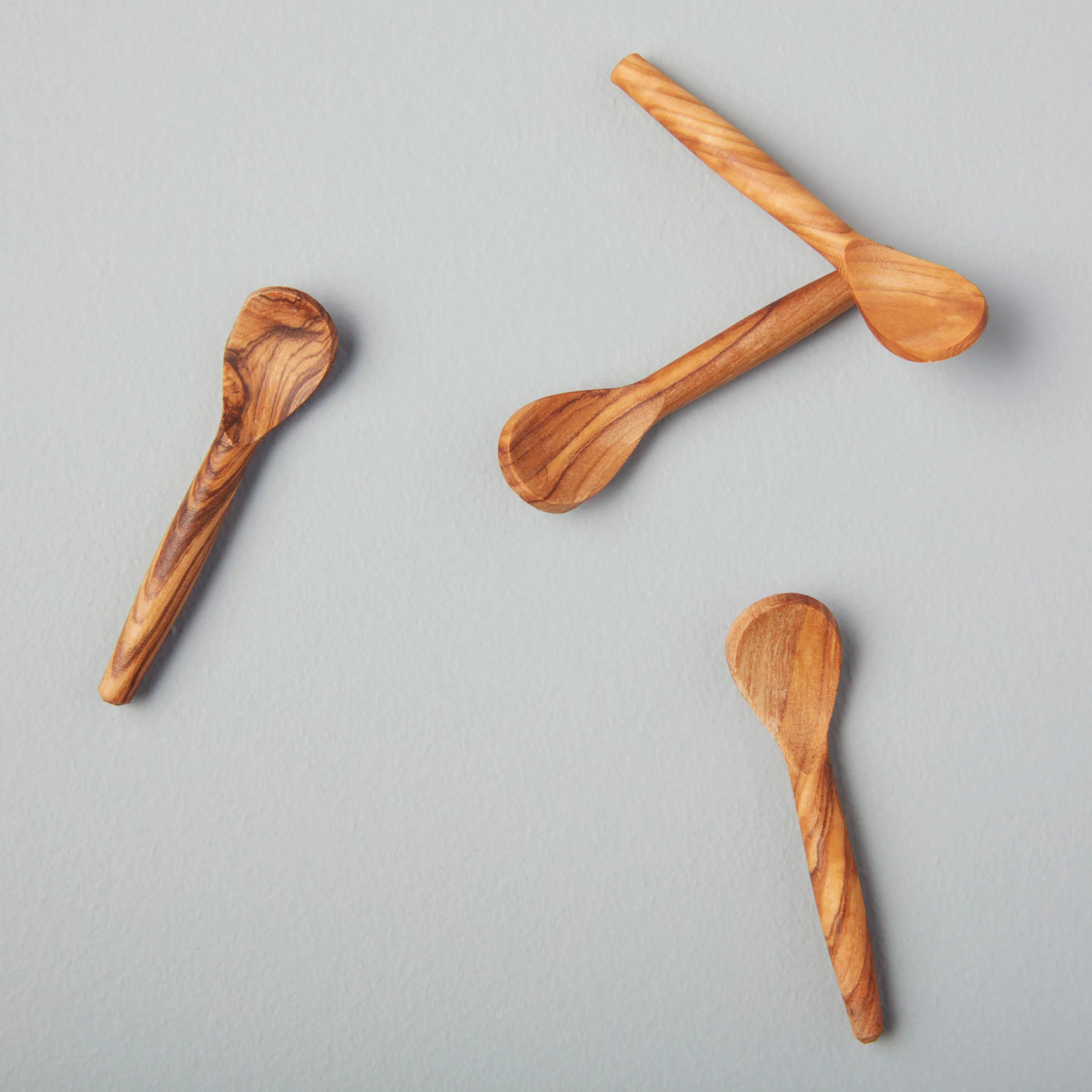 Stylish Olive Wood Spoons XS Set of 4 Clean