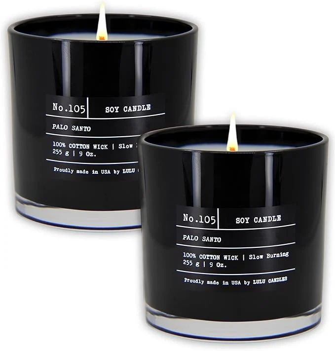 User-Friendly Lulu Candles Palo Santo Luxury Scented Soy Jar Candle Hand Poured in The Prestigious