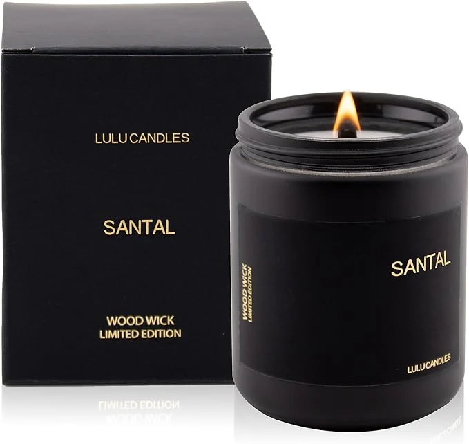 Dependable Lulu Candles Santal Wood Wick Luxury Scented Soy Jar Candle Hand Poured Lightweight
