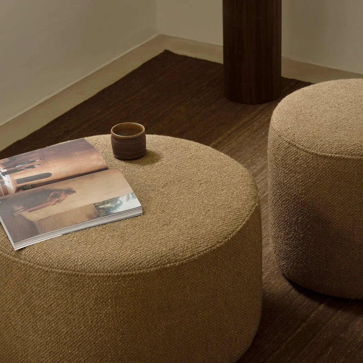 Consistent Barrow Pouf Ginger 23.5 quot Professional