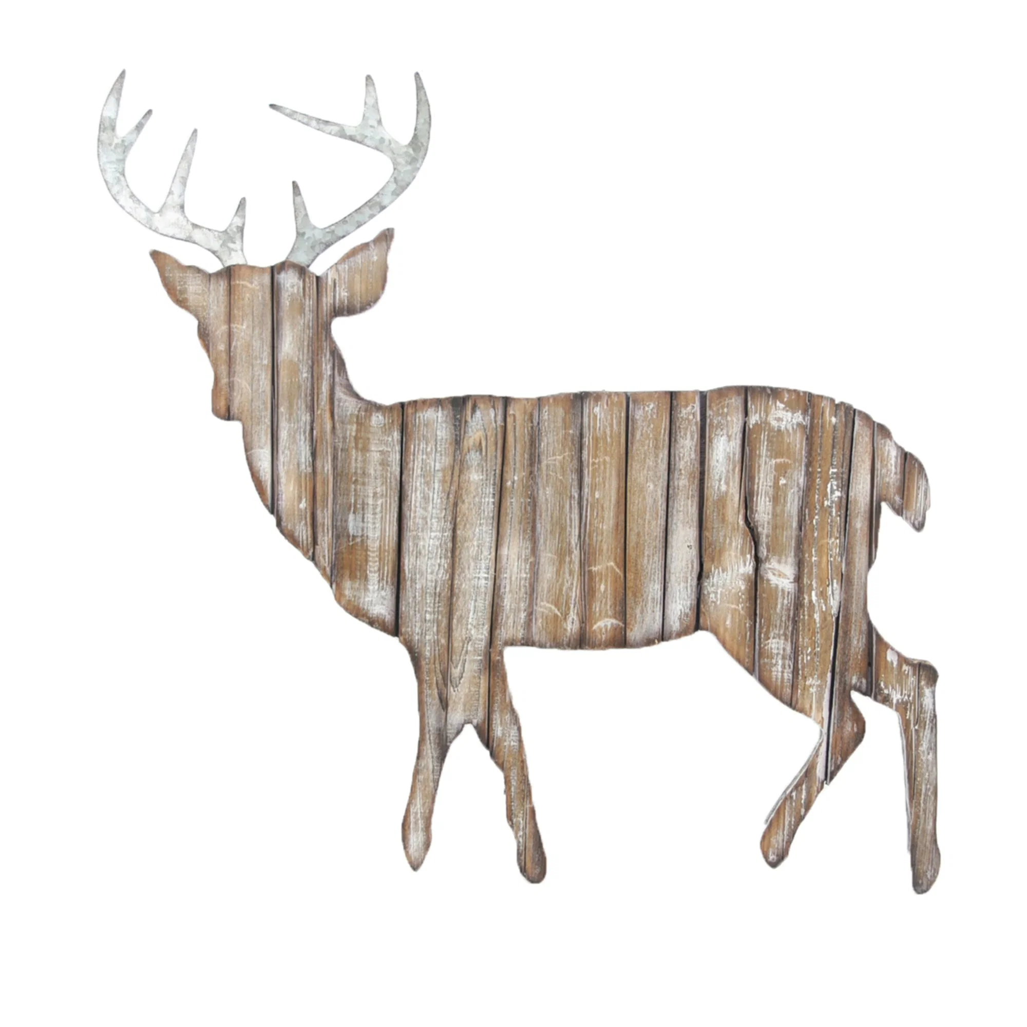 Artisan Deer Cut Out Rustic Wall Décor Pure