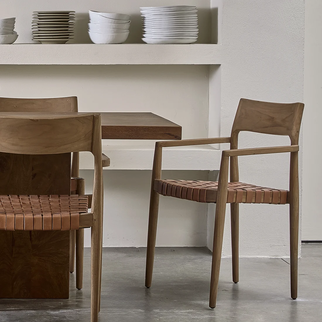 Versatile Freya eetkamerstoel met armleuning leer Optimized