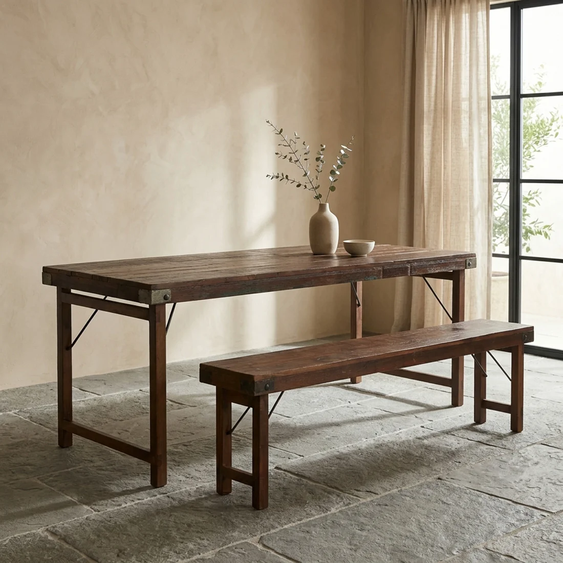 Unique Eettafel bruin XL opklapbaar Trendy