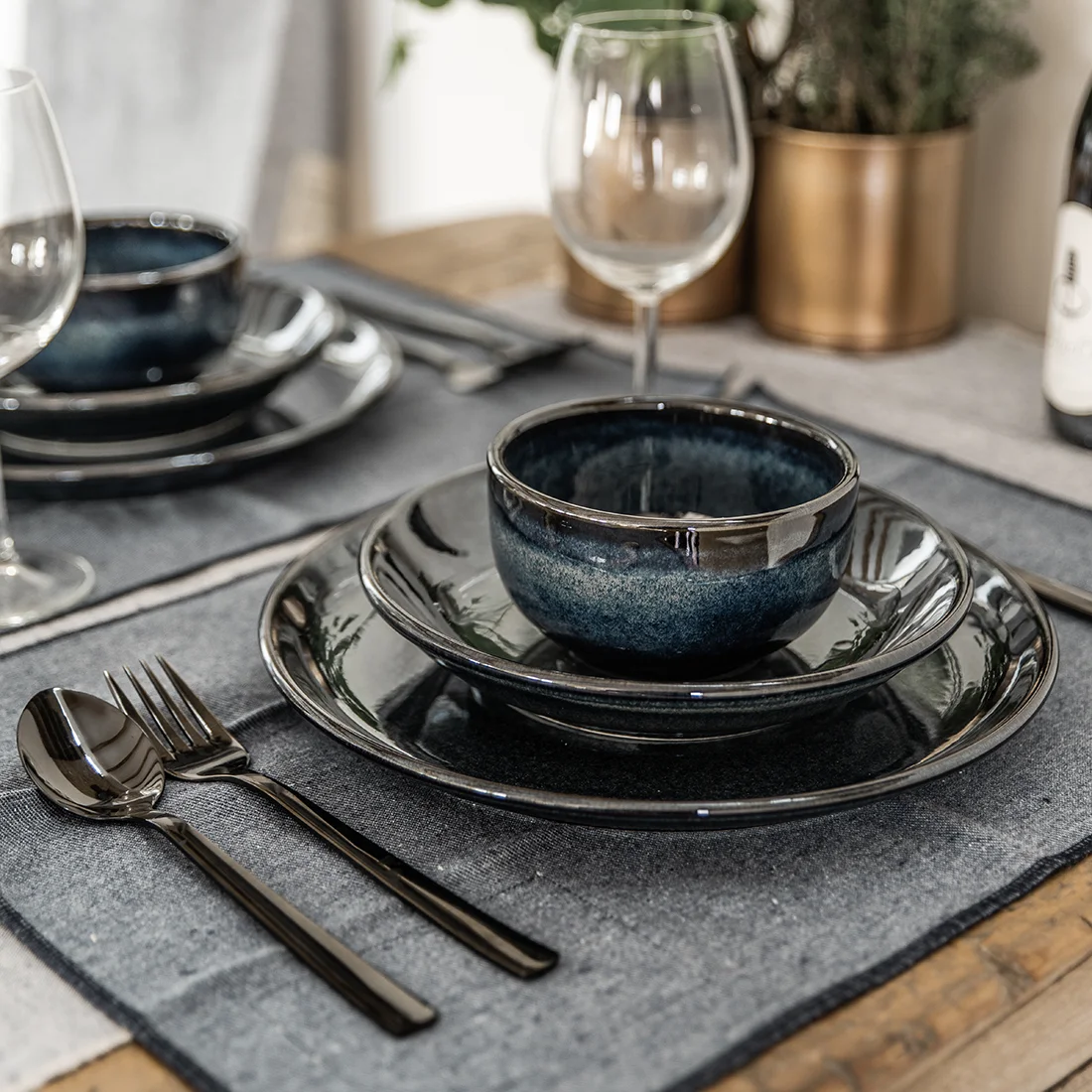 Breathable Placemats set 2 lichtblauw High-End