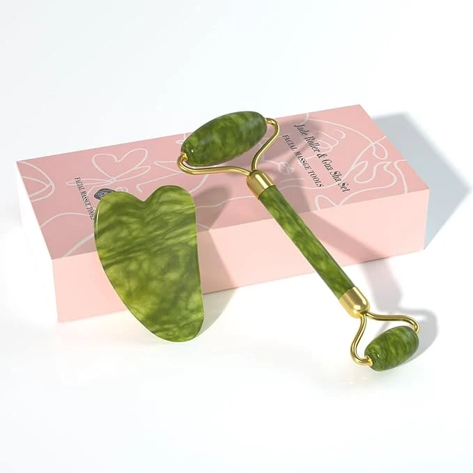 Authentic Jade Roller Gua Sha Set Eco-Friendly