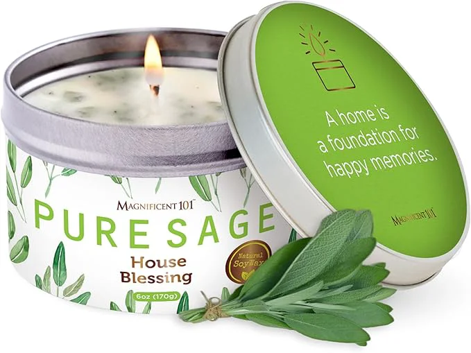 Breathable Magnificent 101 Long-Lasting Pure Sage Smudge Candle 6 Oz Dependable