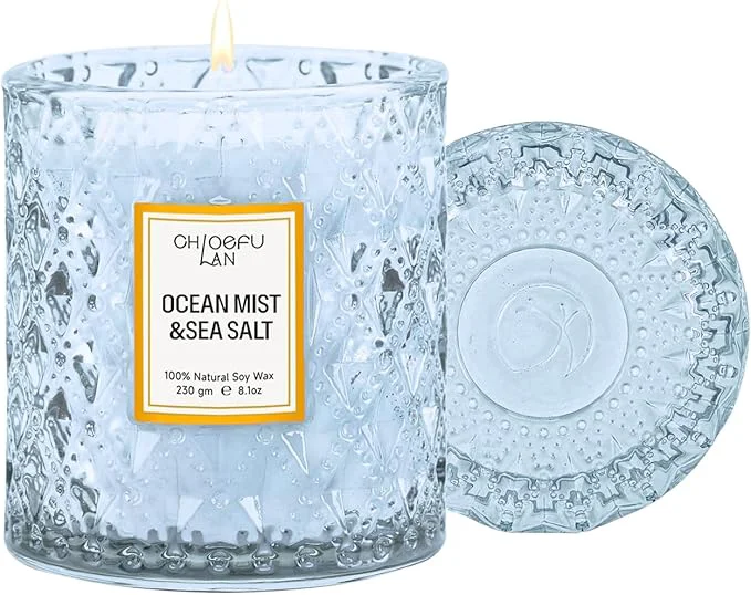 Breathable Chloefu LAN Ocean Candles Sea and Salt Candle Powerful