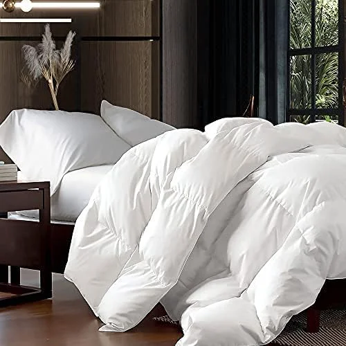 Trendy Luxurious King California King Size Goose Down Fiber Waterfowl Feather Fiber Durable