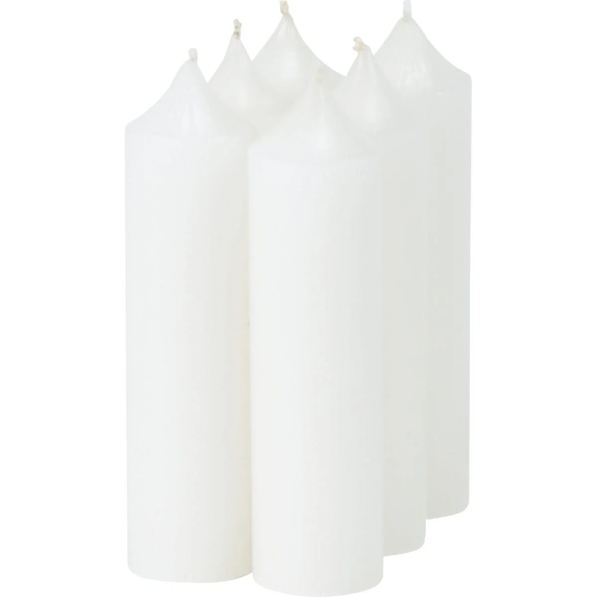 Casual Candle-Lite White Unscented Single Wax Candle Green