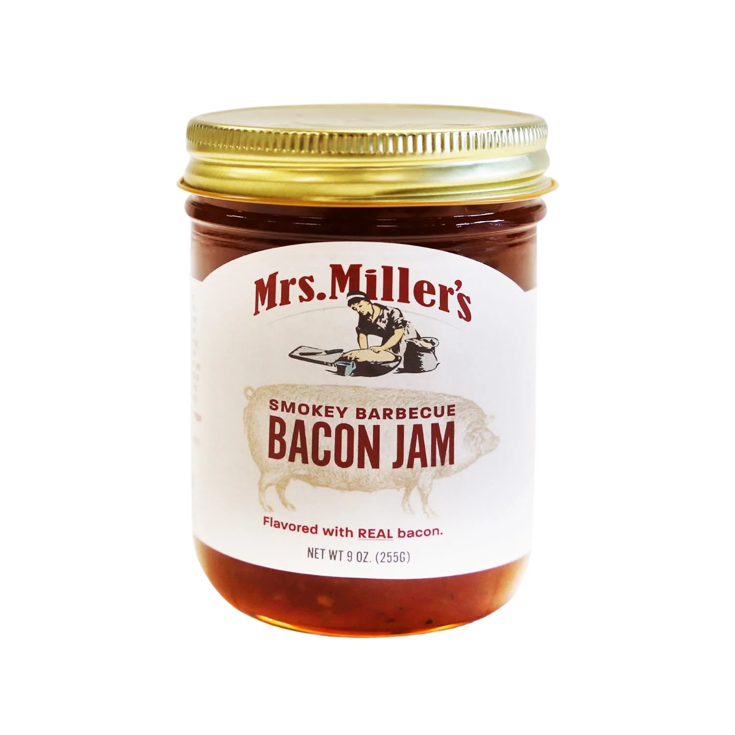 Artisan Mrs. Miller's Homemade Smokey Barbecue Bacon Jam 9 oz. Traditional