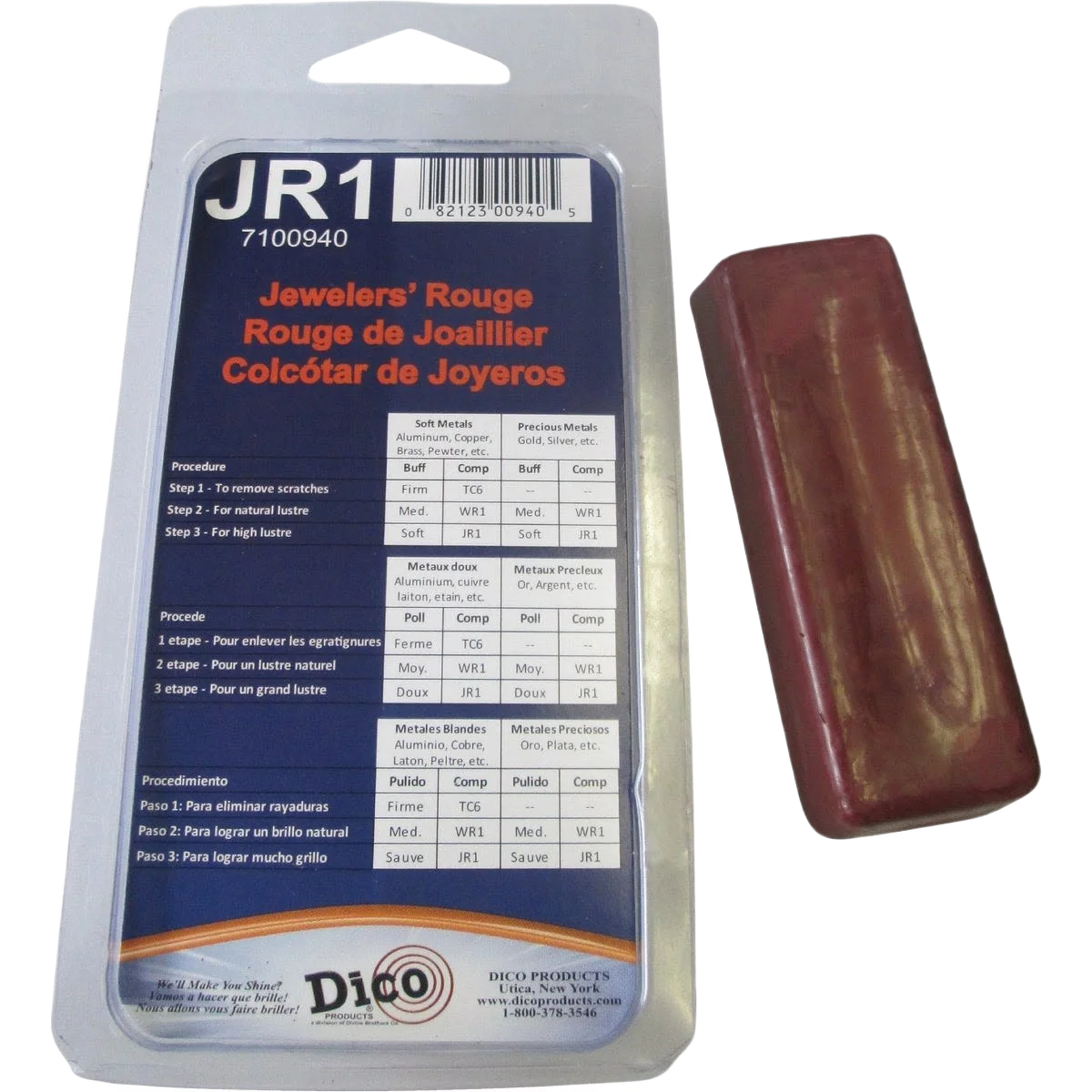 Superior Dico Jewelers Rouge Buffing Compound 4 oz Sustainable