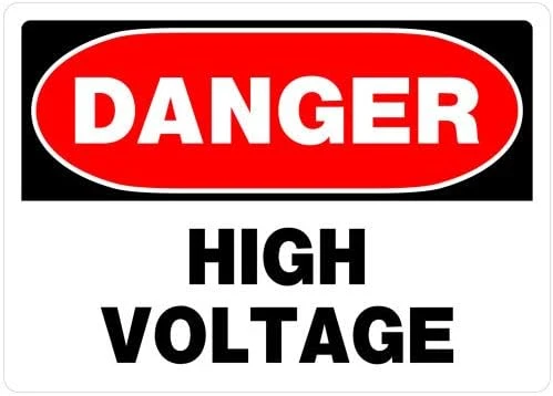 Unique Hillman Danger High Voltage Sign 10 x 14 Contemporary