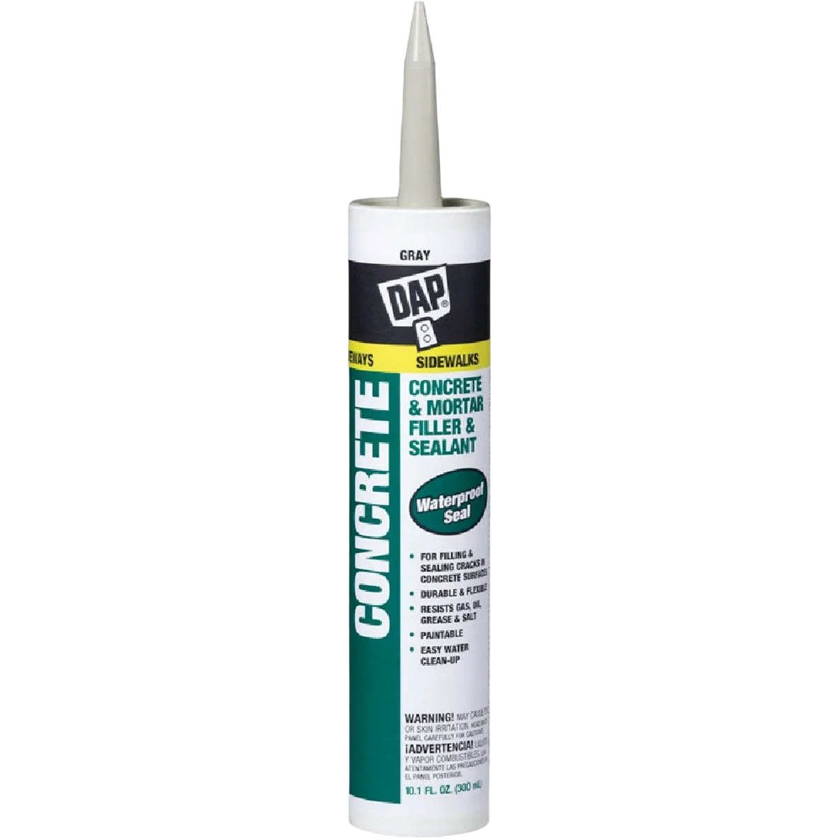 Sophisticated DAP Gray Latex Concrete Sealant with Silicone 10.5 oz. Flexible
