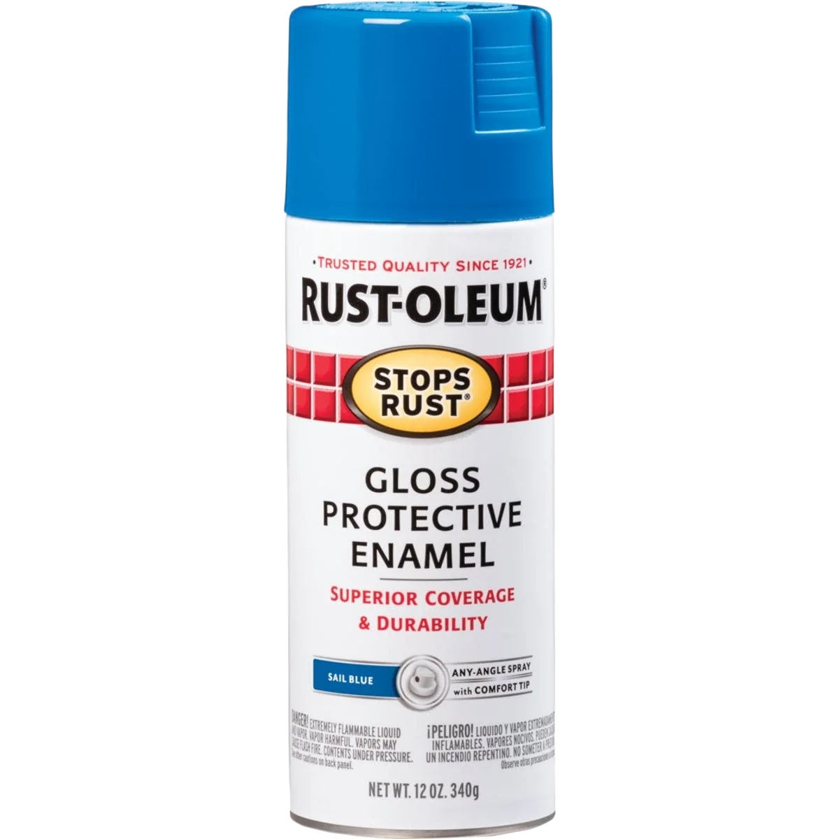 Convenient Rust-Oleum Sail Blue Gloss Protective Enamel Spray Paint 12 oz. Traditional