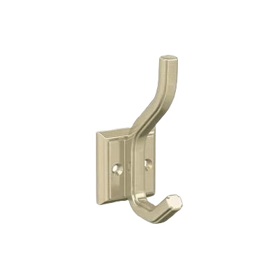 Classic Amerock Aliso Two Prong Golden Champagne Decorative Wall Hook Secure
