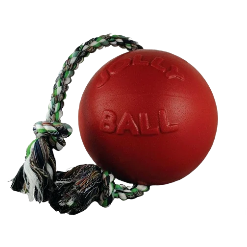 Authentic Jolly Pets Small Romp-N-Roll Ball 4.5 in. Natural