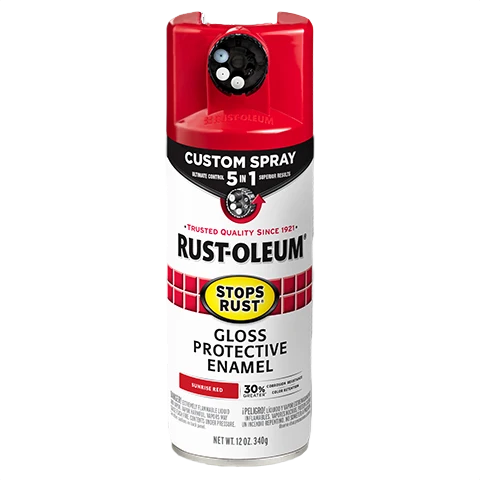 Top-Quality Rust-Oleum Protective Enamel w 5-in-1 Spray Gloss Sunrise Red Next-Generation