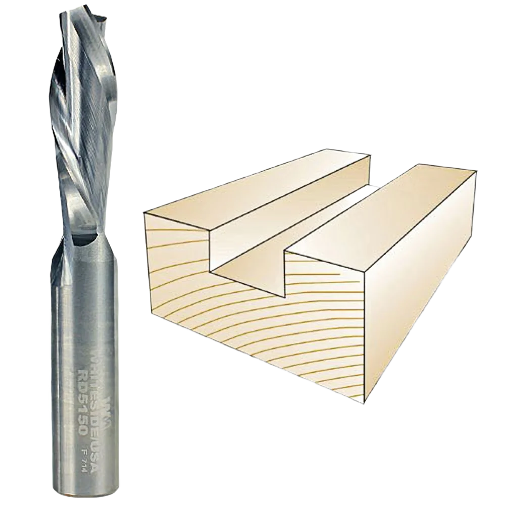 Trendy Whiteside Spiral Downcut Bit 1 2 in. SH x 1 2 in. CD x 1-1 2 in. CL Fashionable