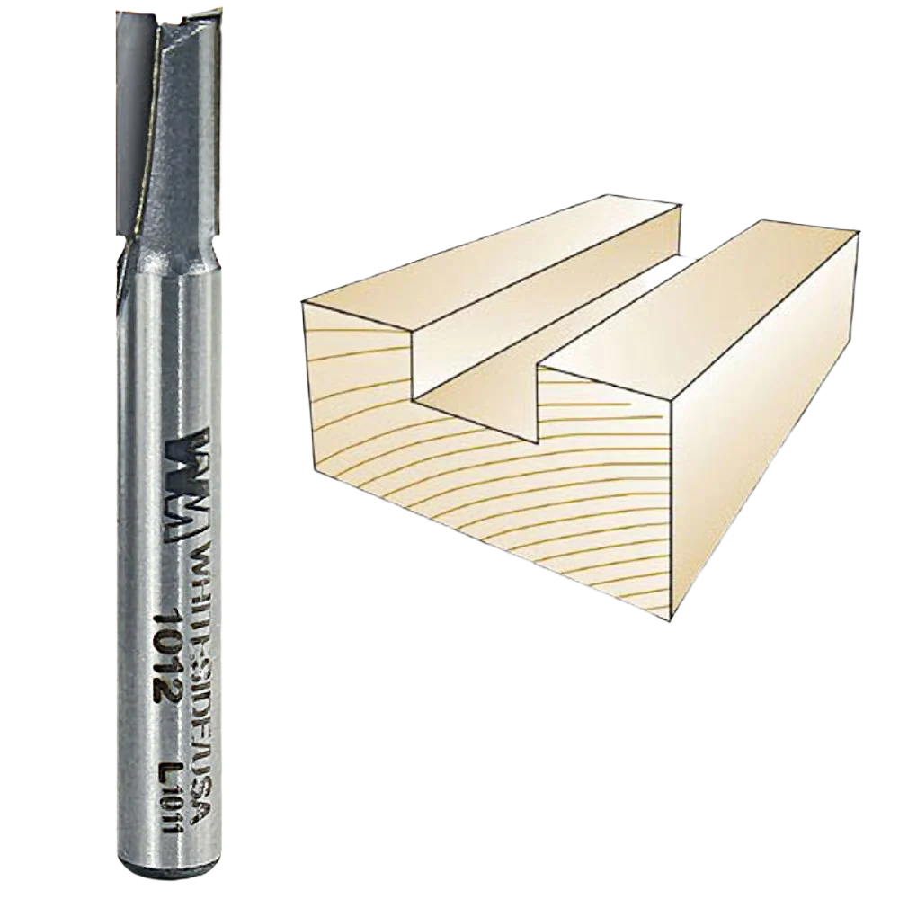 Dependable Whiteside Straight Bit 1 4 in. SH x 1 4 in. CD x 1 2 in. CL Enhanced