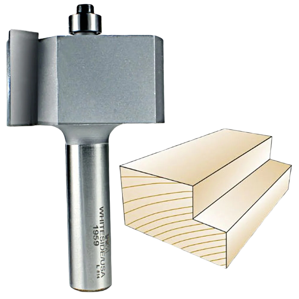 Convenient Whiteside Rabbeting Bit 1 2 in. SH x 1 in. CL x 3 4 in. CD Dependable
