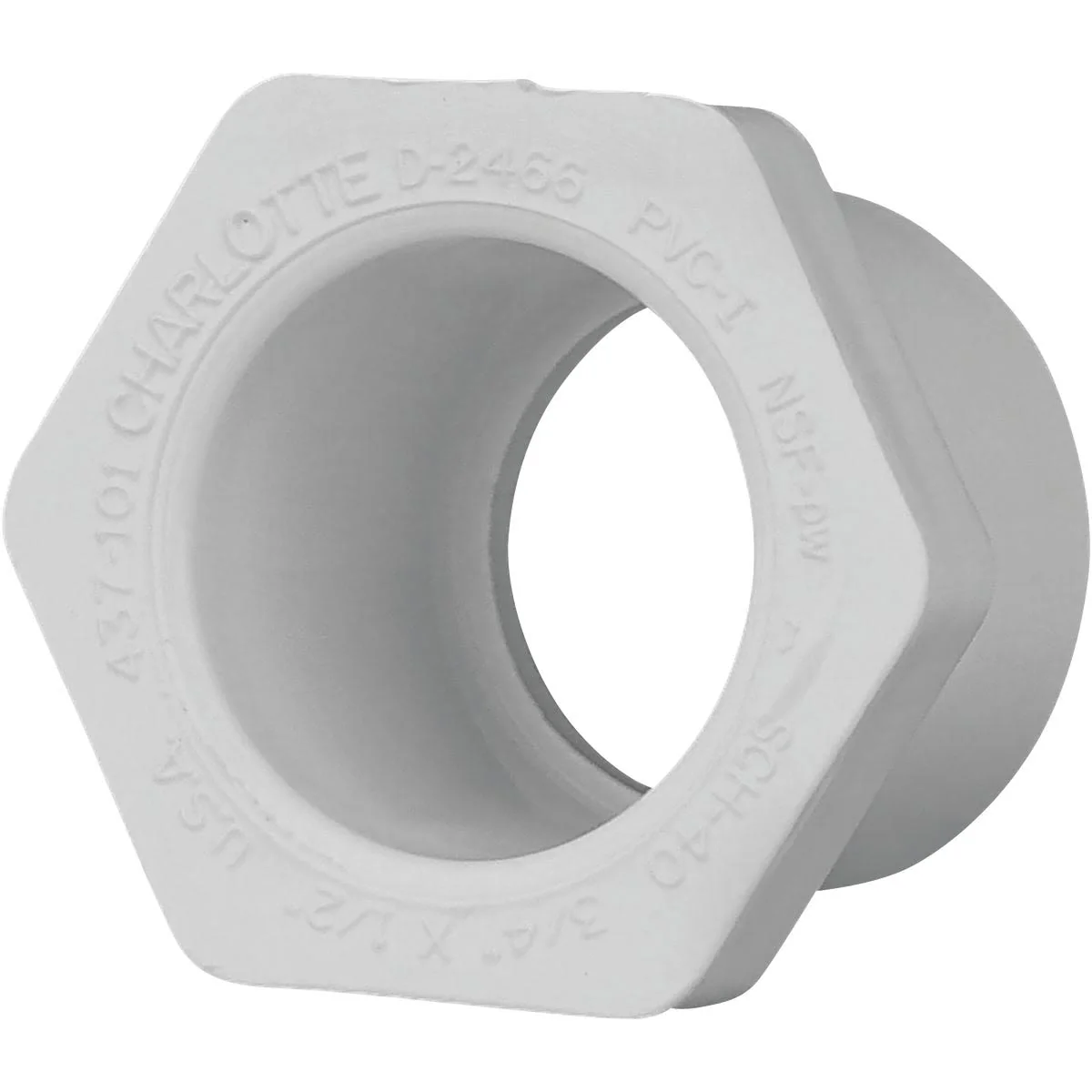 Comfortable Charlotte Pipe 3 4 SPG x 1 2 Slip PVC Bushing Top-Quality