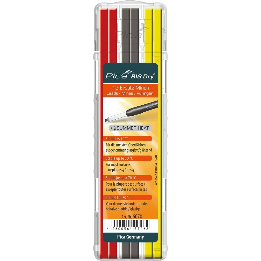 Sustainable Pica BIG-Dry Summer Heat Refill Leads 12PK First-Class