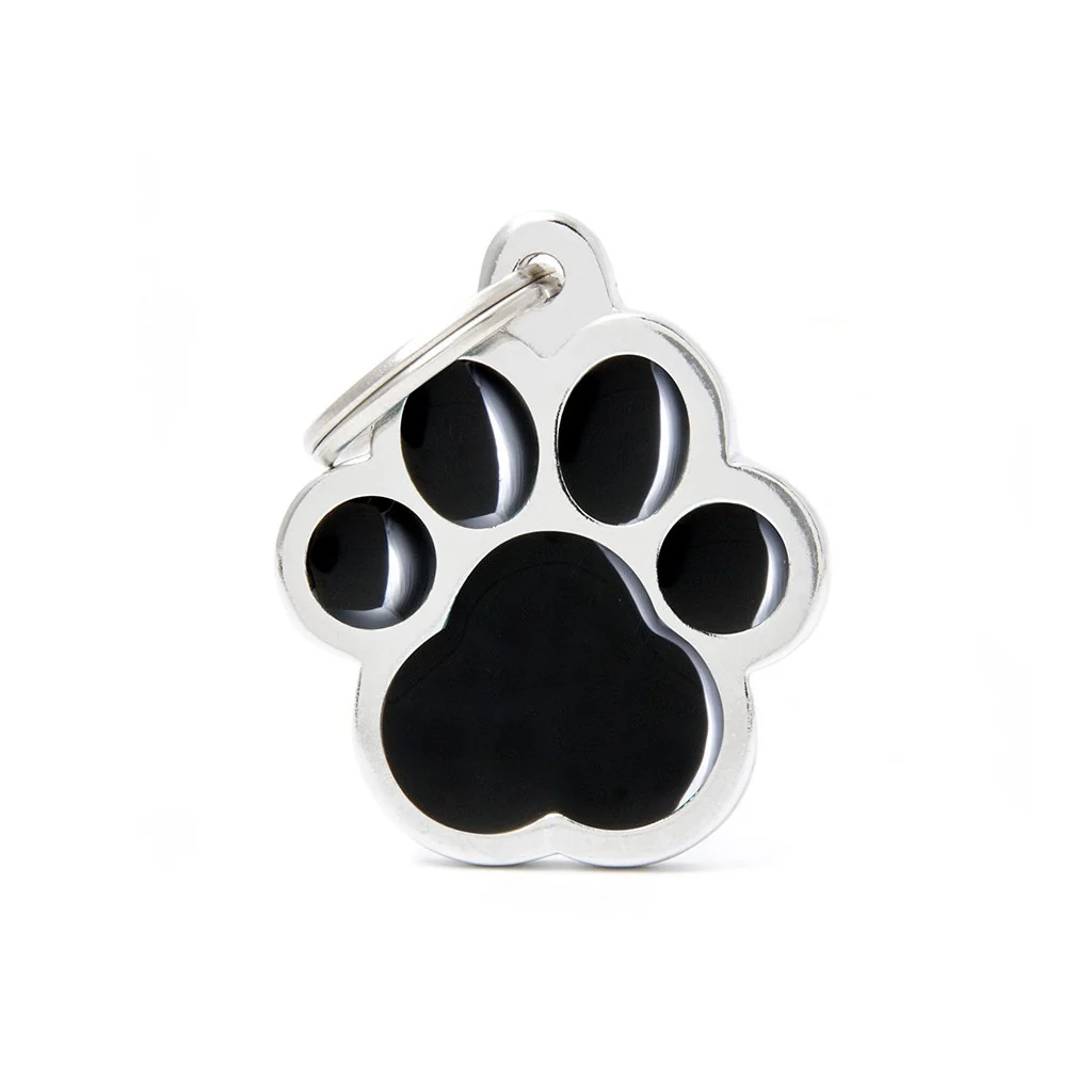Consistent MyFamily Classic Big Black Paw Pet Tag Long-Lasting