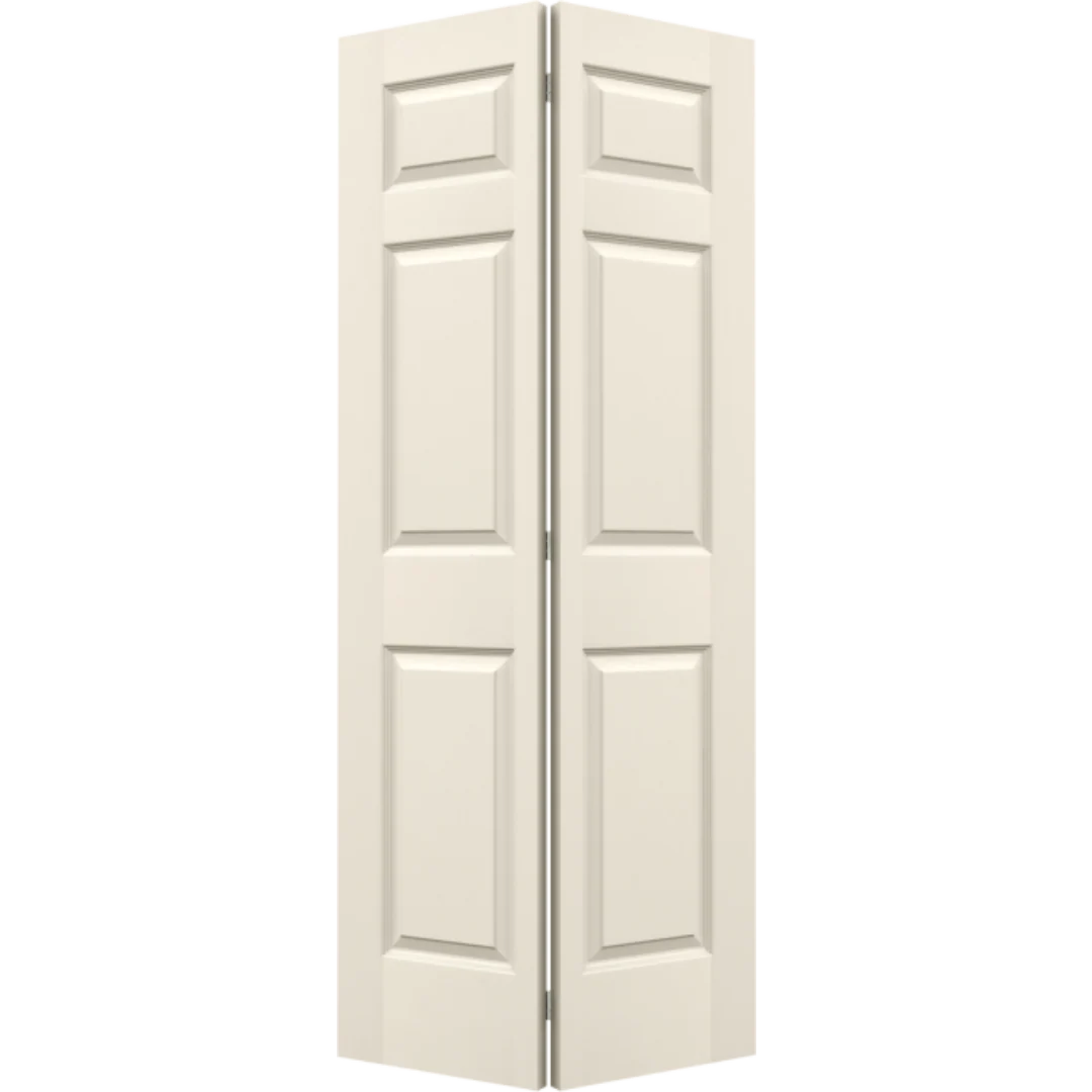 Traditional Jeld-Wen 30 in. Textured Colonist Bifold Interior Hollow Core Door Smart