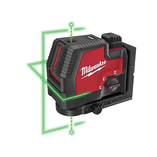 Detailed Milwaukee USB Rechargeable Green Cross Line Plumb Points Laser Trendy