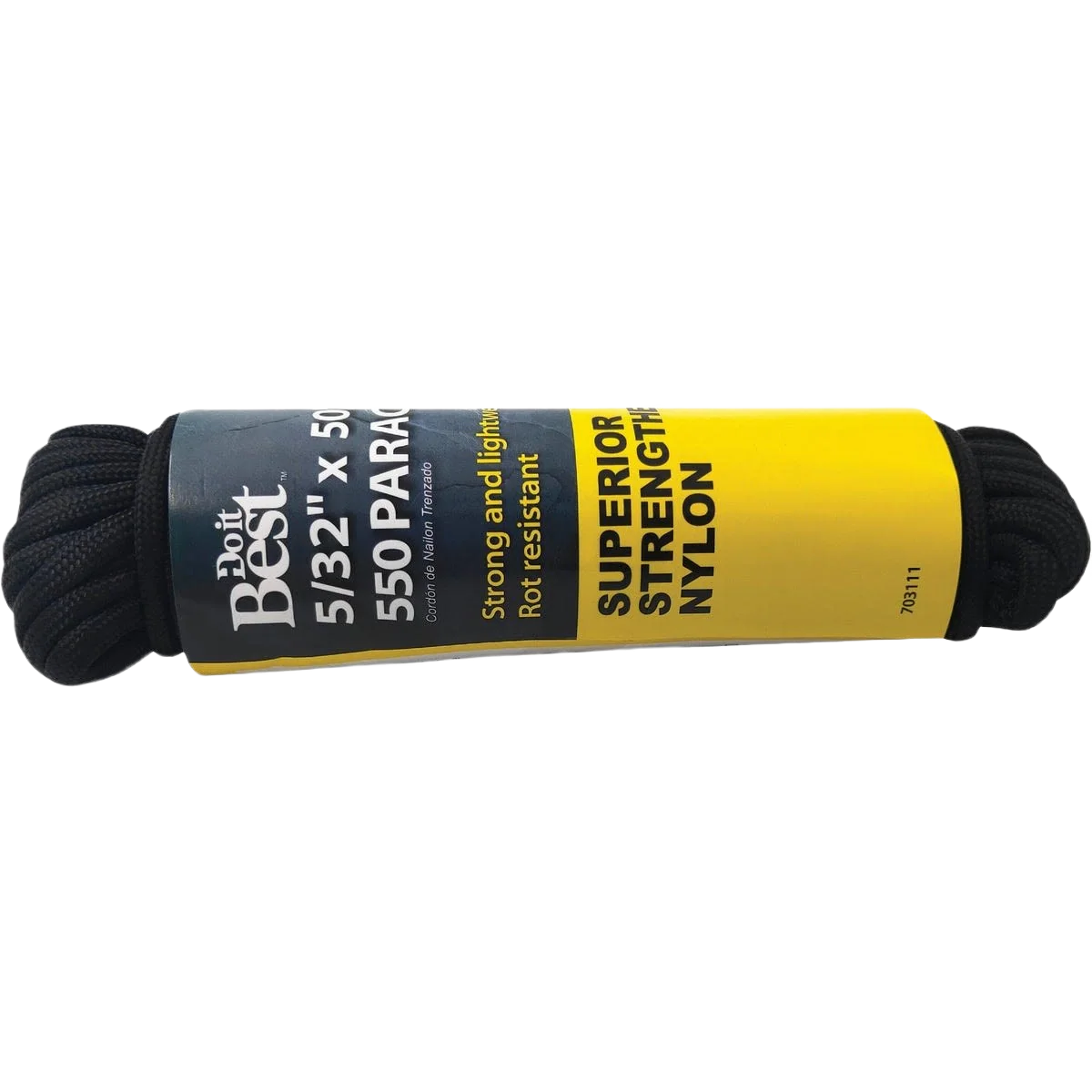 User-Friendly Do it 50 ft. Black Nylon Paracord Refined