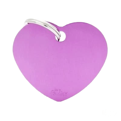 Detailed MyFamily Large Purple Heart ID Tag Dependable