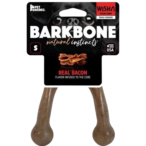 Certified Pet Qwerks Small Bacon Barkbone Wishbone Flexible