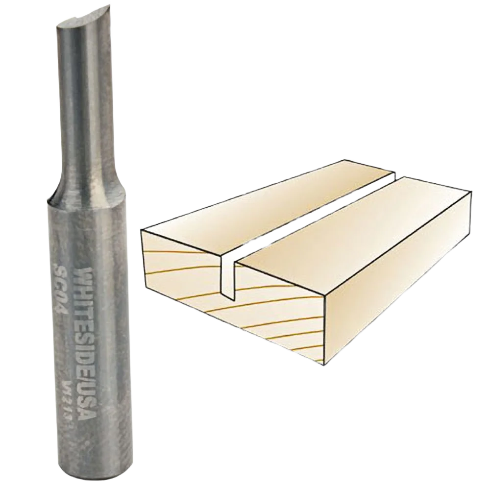 Crafted Whiteside Straight Inlay Bit 1 4 in. SH x 3 16 in. CD x 1 2 in. CL Fine Crafted