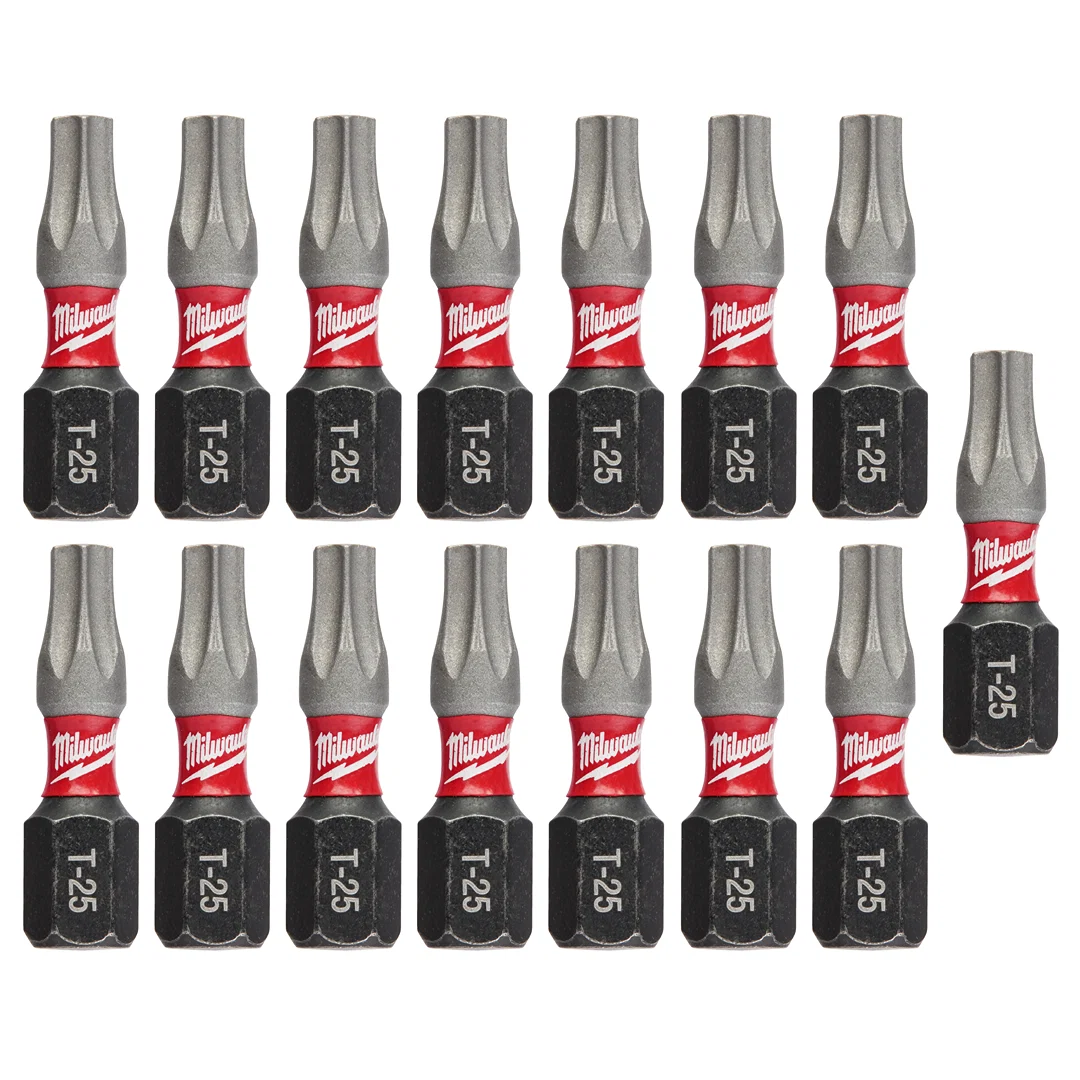 Dependable Milwaukee SHOCKWAVE™ 1 T25 Impact Bit 15 Contractor PK Modern
