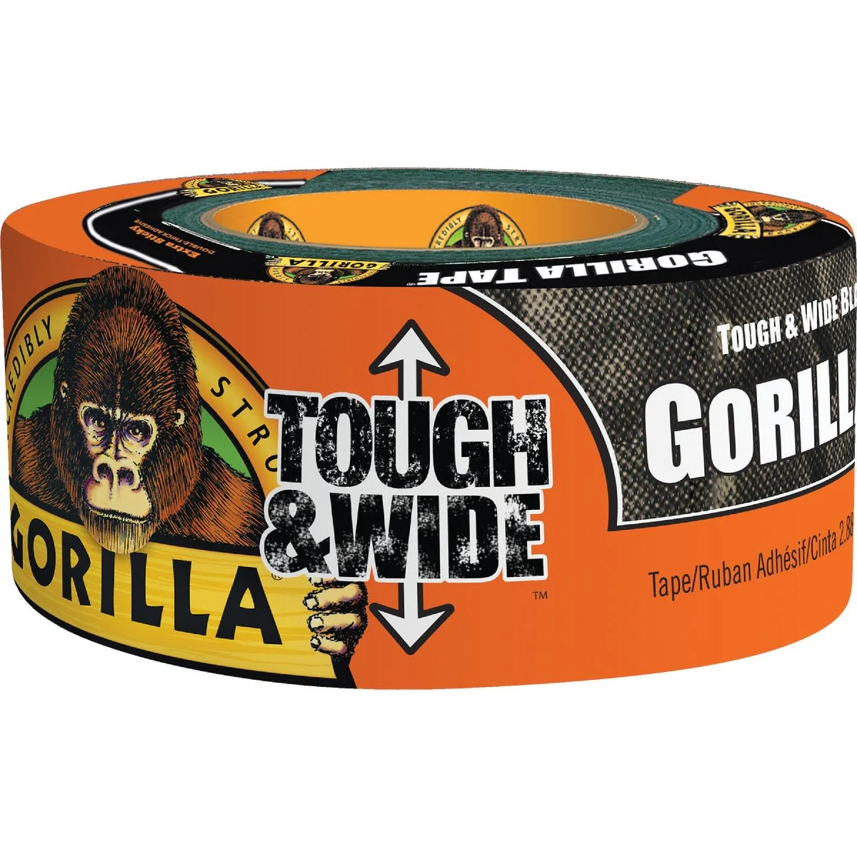 Top-Quality Gorilla Black Tough Wide Heavy-Duty Duct Tape 2.88 in. x 25 yd. High-Grade