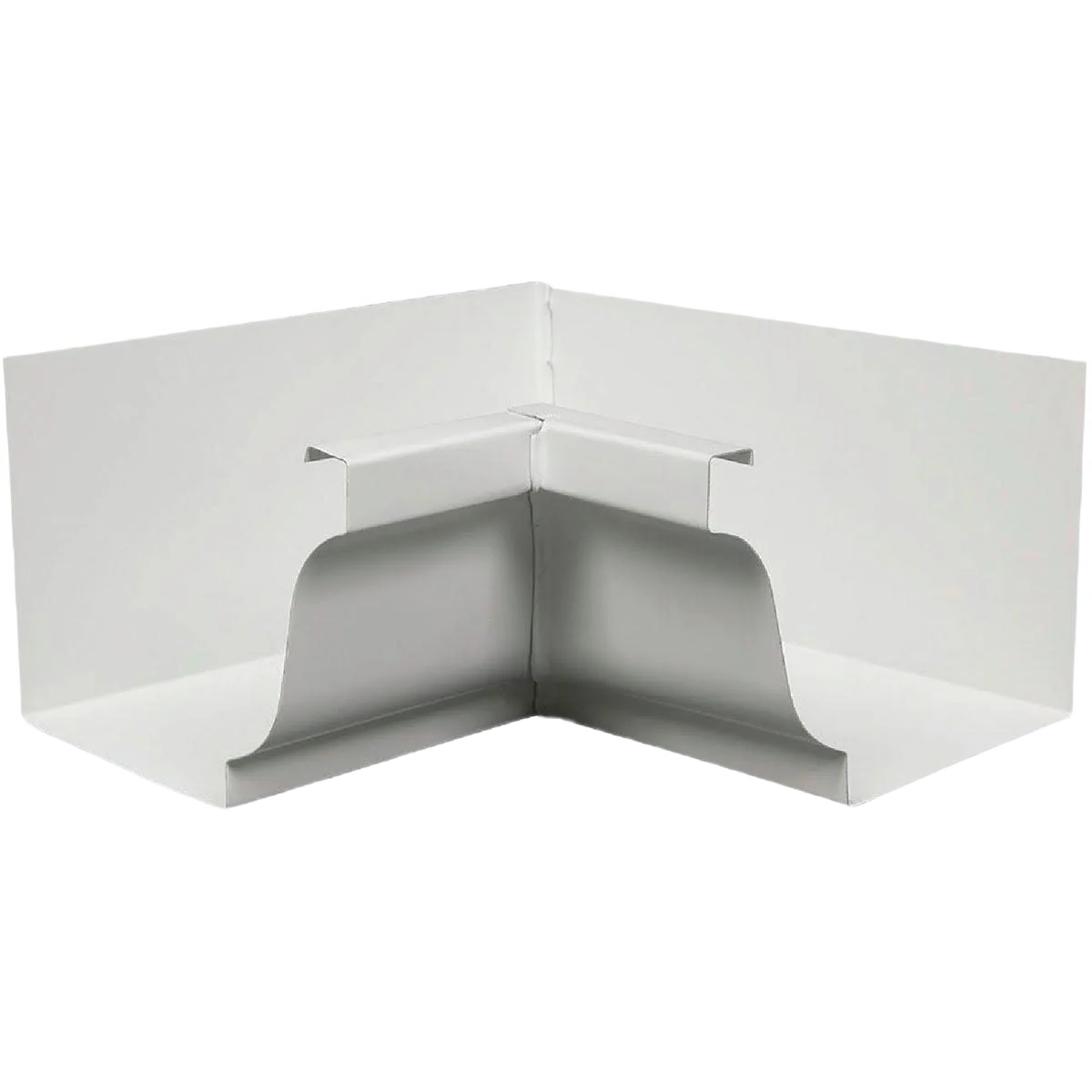 Unique Spectra Metals 5 in. Aluminum Inside Corner Box Mitre White Premium